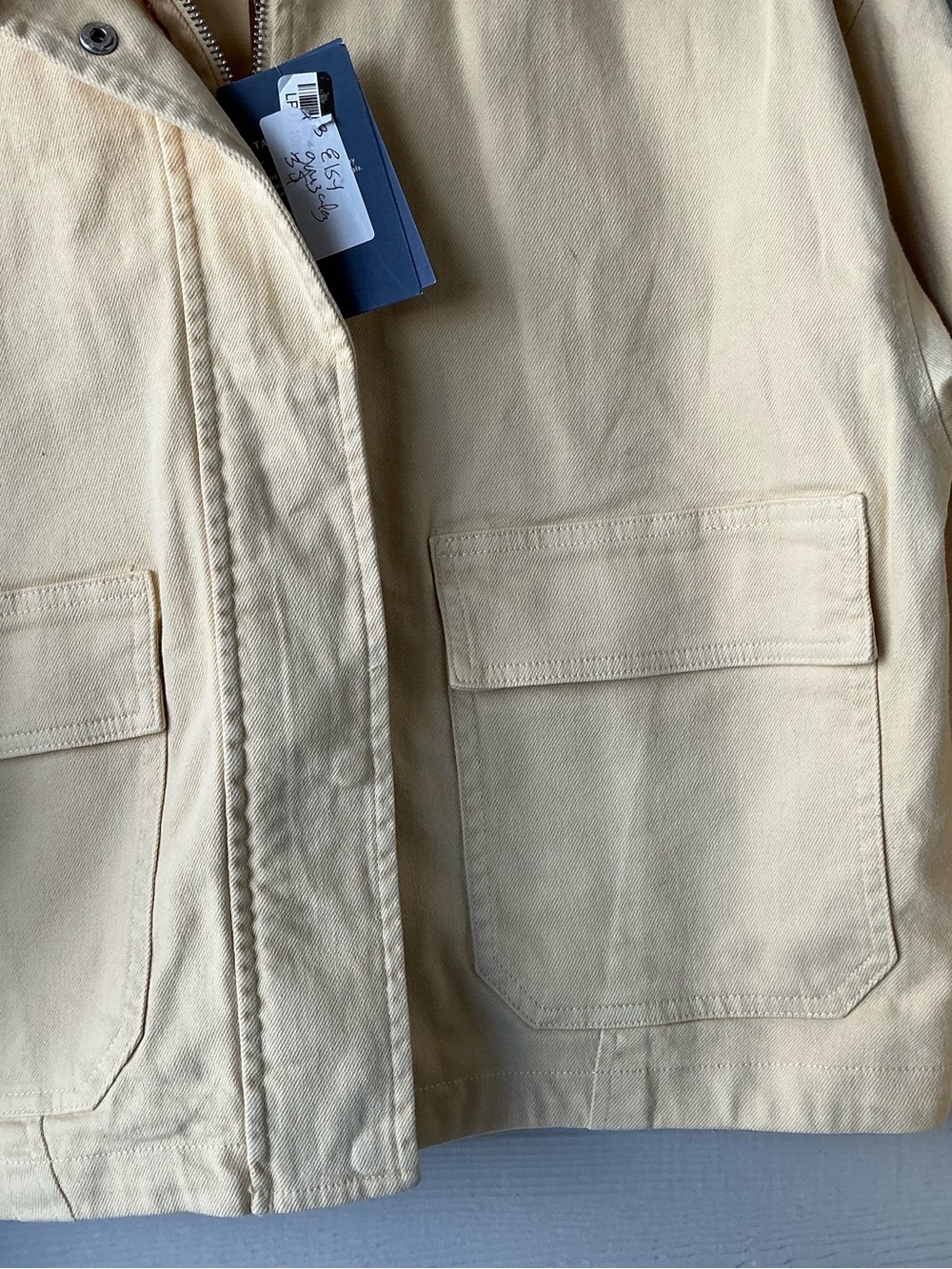Universal Thread Pale Yellow Canvas Jacket with Silver Hardware - Picture 4 of 5